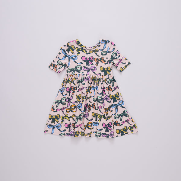 Girls Bamboo Steph Dress Multi Bows