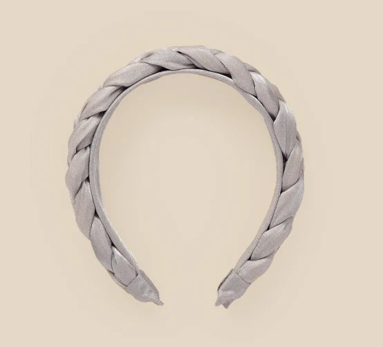 METALLIC BRAIDED HEADBAND || FROST