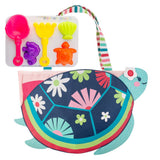 Stephen Joseph Gifts turtle beach tote bag with colorful turtle design, perfect for carrying essentials to the beach.