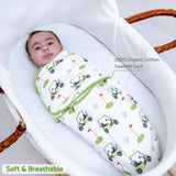 Cotton Velcro Newborn Swaddle Sack Golf A Round: S/M(0-3 Months)