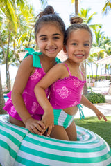 Blueberry Bay Sea Breeze one-piece swimsuit with a stylish design, featuring a sleek fit and vibrant colors for swimming or beachwear.