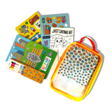 Let's Go! Kids activity and coloring kit featuring a kitty in the city by OOLY, with coloring pages and activity materials.