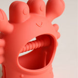 Itzy Ritzy Crab Bitzy Grip™ baby teething toy with soft silicone and crab design, perfect for soothing gums.