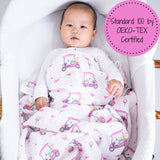 Baby Muslin Swaddle Blanket 47x47 Lil Miss Birdie