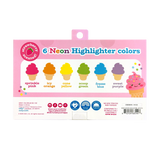 Sweet Scoops: Neon Highlighters - Strawberry Scent (Set of 6)