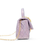 Classic Sparkle Top Handle Handbag: Pink