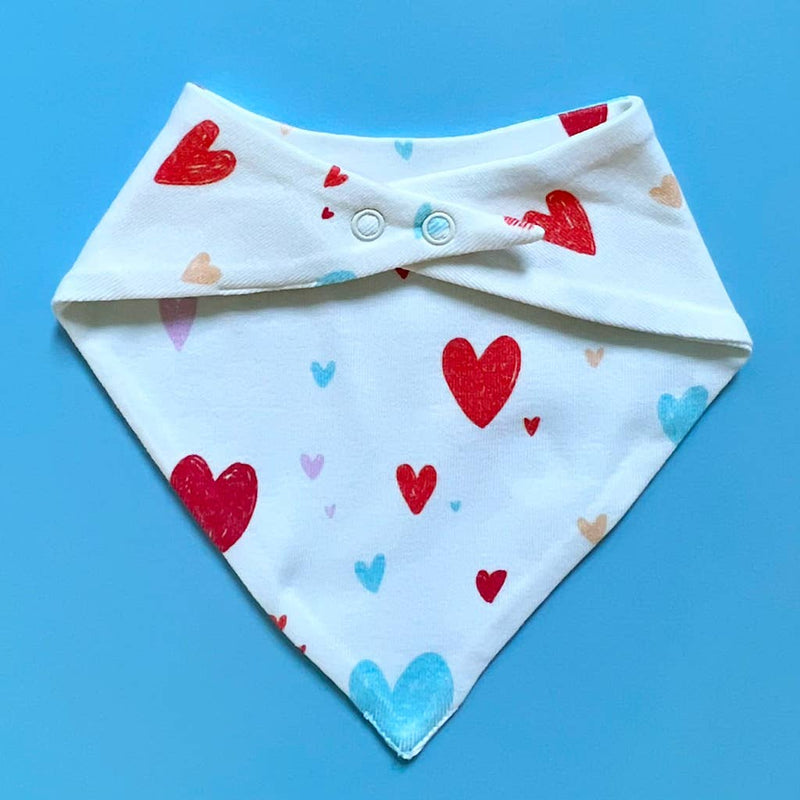 Baby Kerchief Bib-Hearts