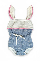 Malibu Willa Bubble Romper: MALIBU / 12-18m