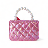 B1334 Mermaid Shiny Quilted Purse (3 Colors): Purple