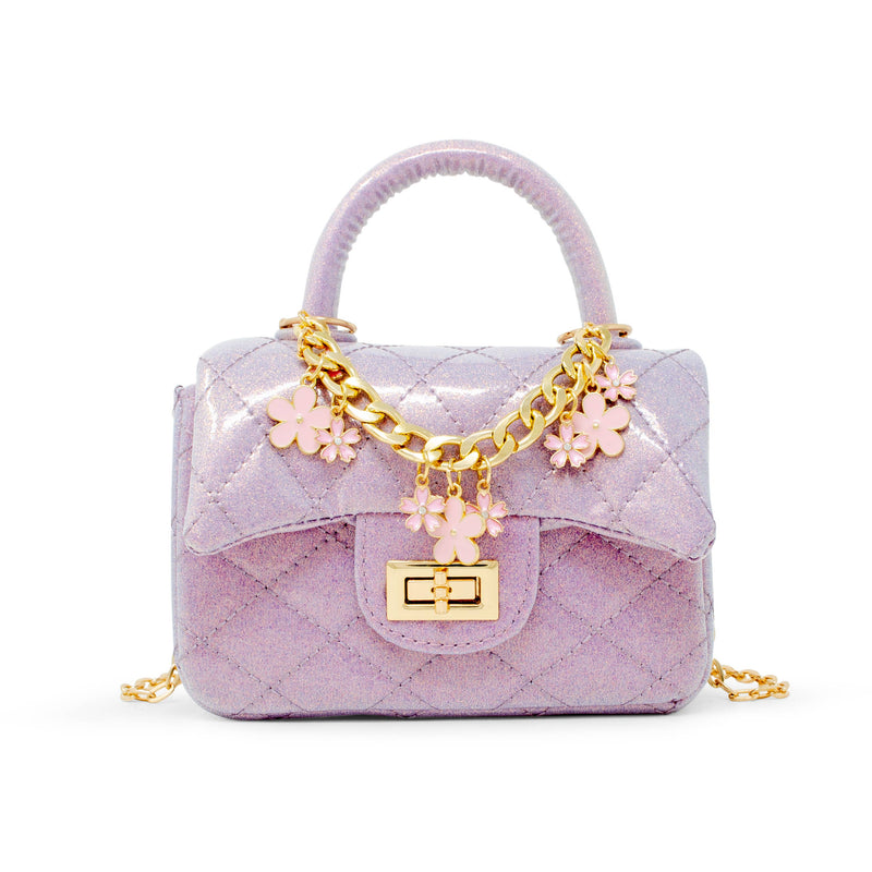 Classic Sparkle Top Handle Handbag: Bubblegum