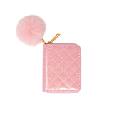 Girls Sparkle Quilted Wallet: Bubblegum