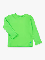 Boys Neon Lime Long Sleeve Rash Guard: Green