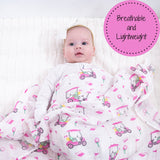 Baby Muslin Swaddle Blanket 47x47 Lil Miss Birdie