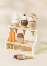 Wooden Ice Cream Stand and Accessories