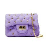 Classic Quilted Stud Mini Bag: Gold