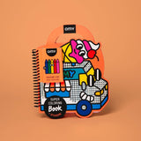 Super Coloring & Sticker Book Yummy by OMY featuring vibrant illustrations and fun stickers for kids' creative activities.