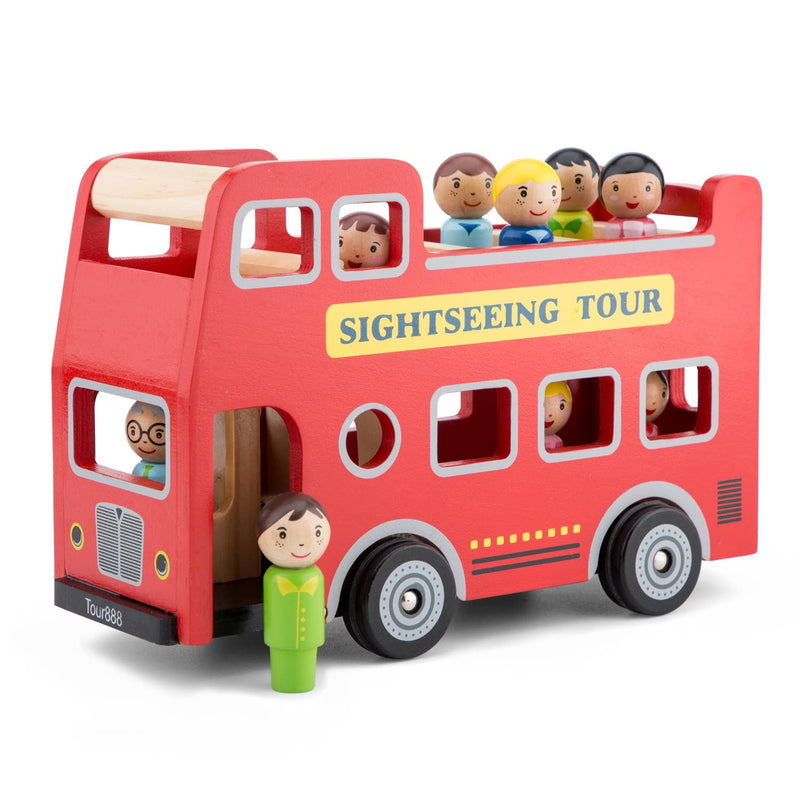 City tour bus with 9 play figures