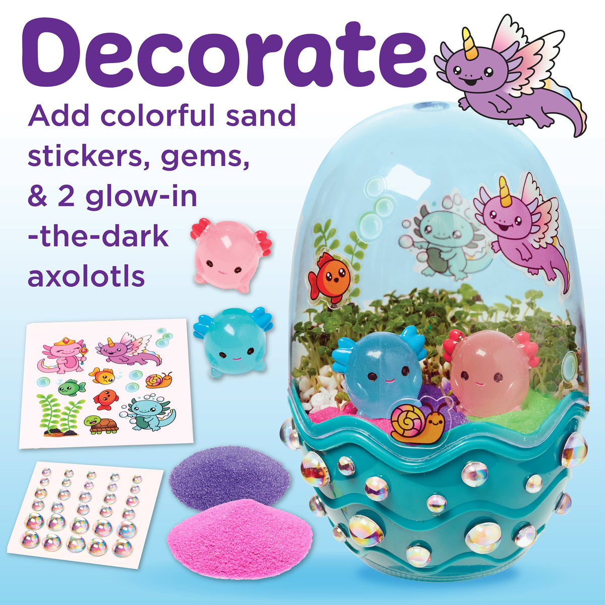 Grow a Mini Garden - Axolotl - DIY Craft Kit for Kids