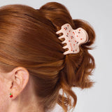 KITSCH recycled plastic medium cloud clip with cherry print, featuring a soft pastel cloud shape and vibrant cherry design.