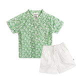 Summer Baby Shirt + Shorts (Organic): Garden Green / 6-12M
