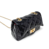 Metallic Classic Mini Purse: Lilac