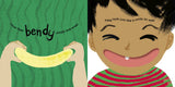 Bright yellow bananas from the "Banana, Banana, Banana!" book by Chronicle Books, arranged in a cheerful display.