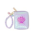 Shiny Seashell Mermaid Wallet for Kids: Pink