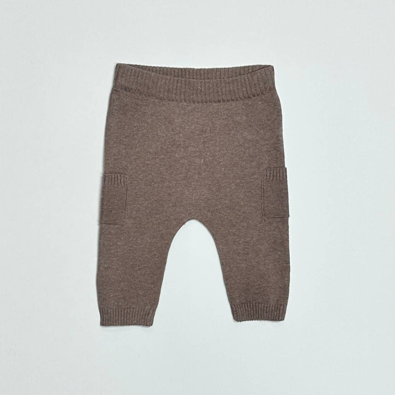 Baby Side Pocket Sweater Knit Pants FW23 (Organic Cotton): 0-3 Month / Teal Blue