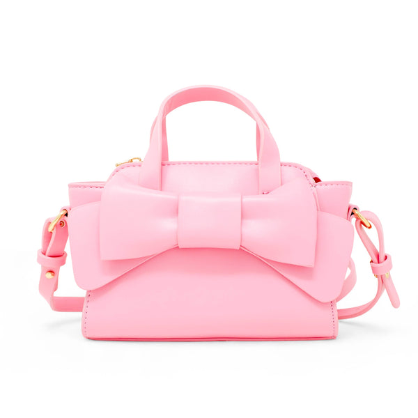 Big Bow Baguette Handbag: Pink