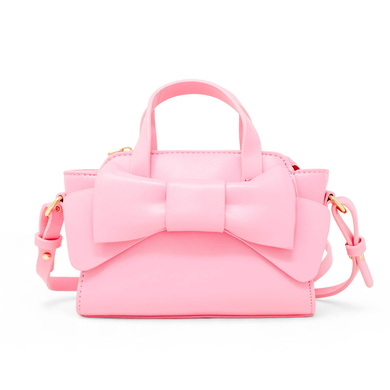 Big Bow Baguette Handbag: Pink