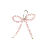Quilted Rectangle Bow Charm Handbag: Hot Pink