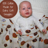 Baby Muslin Swaddle Blanket 47x47 Go Sports!