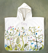 Tropical Chinoiserie Swim Poncho: Multi / 1-4 Y