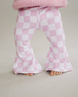 Checkered Flare Pants | Pink: 18-24 m