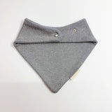 Cloud Solids: Grey Bandana Bib