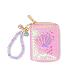 Shiny Seashell Mermaid Wallet for Kids: Pink