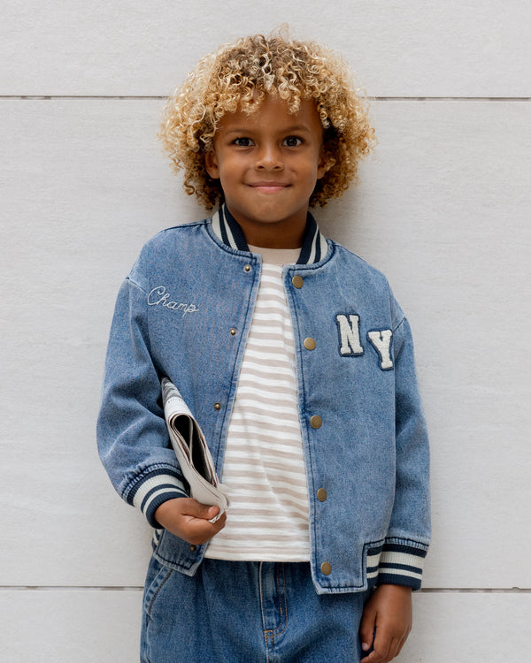 Varsity Jacket Indigo Denim