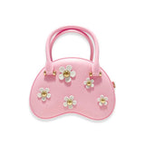 B3005 Floral Matt Jelly Dome Purse (3 Colors): PINK