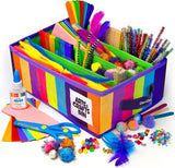 Arts & Crafts Supplies Kit  - with Storage Bin