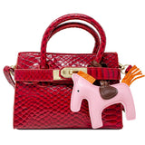 Crocodile Pony Handbag: Lavender