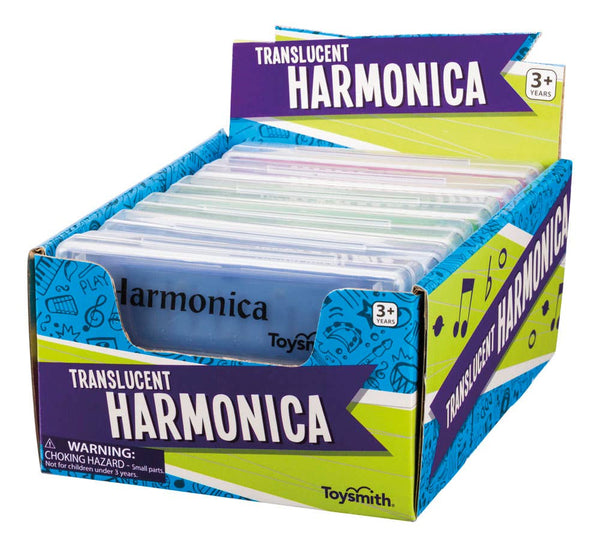 4" Translucent Harmonica, Assorted Colors