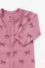 Baby On the Go One-Piece_Pink Ribbons: Girl / Pink Ribbons