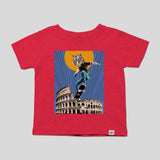 Kids Tiger Skateboarding T-Shirt Animal Graphic Tee: 2