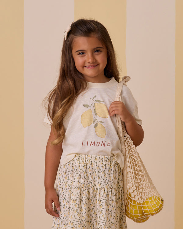 Tiered Midi Skirt Lemons