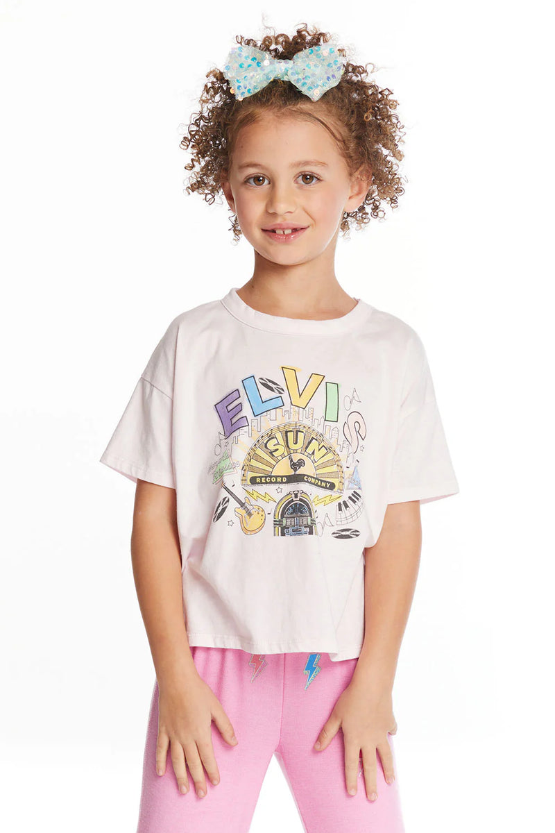 Sun Records Memphis Collage Girls Tee Pink