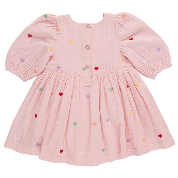 Girls Brooke Dress Candy Heart Embroidery