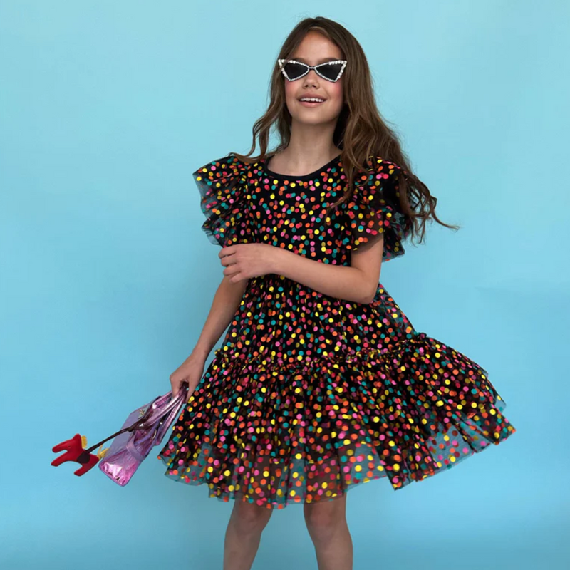 Black Funfetti Surprise Dress