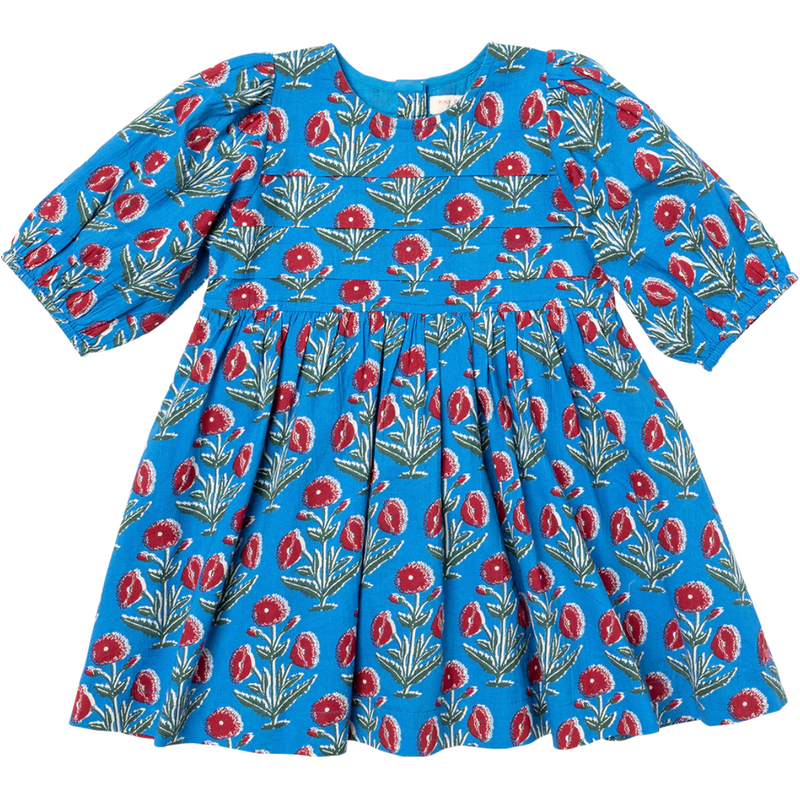 Girls Evelyn Dress - Blue Dandelion