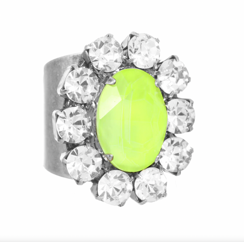 Edith Oval Ring in Antique Silver
