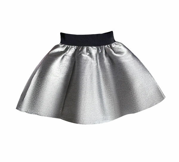 Silver Gathered Skirt